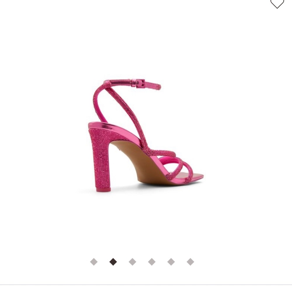 PINK RHINESTONES STRAPPY HEELS - Picture 6 of 9